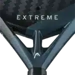 raquette padel Head Extreme One 2025 au design sombre vue manche
