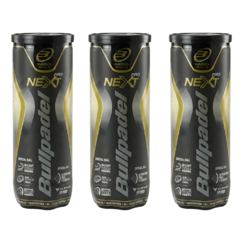 Lot-de-3-tubes-de-balles-bullpadel-next-pro Lot de 3 tubes de balles Bullpadel Next pro