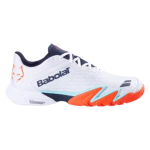 Chaussures de padel Babolat Premura 3 Lebron 2026 blanc/orange coté droit