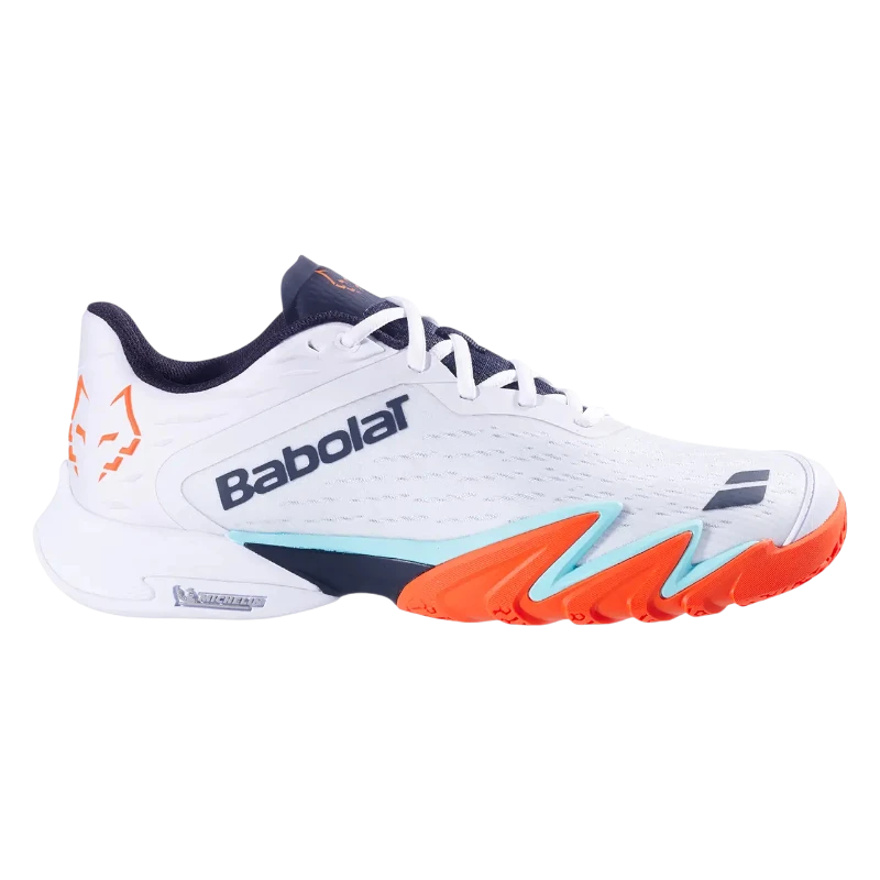 chaussure-de-padel-babolat-premura-3-lebron-cote-droit Chaussures de padel Babolat Premura 3 Lebron 2026 blanc/orange coté droit
