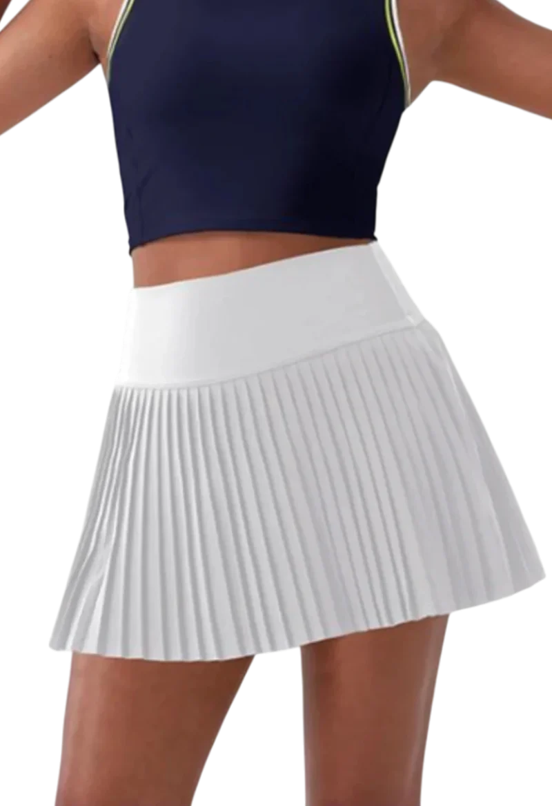 Jupe Match Point plissée blanc (1)