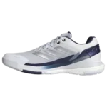 Chaussures Adidas Crazyquick Boost blanc/bleu côté gauche