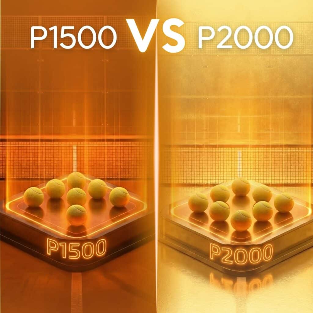 Différences entre un P1500 et un P2000 padel
