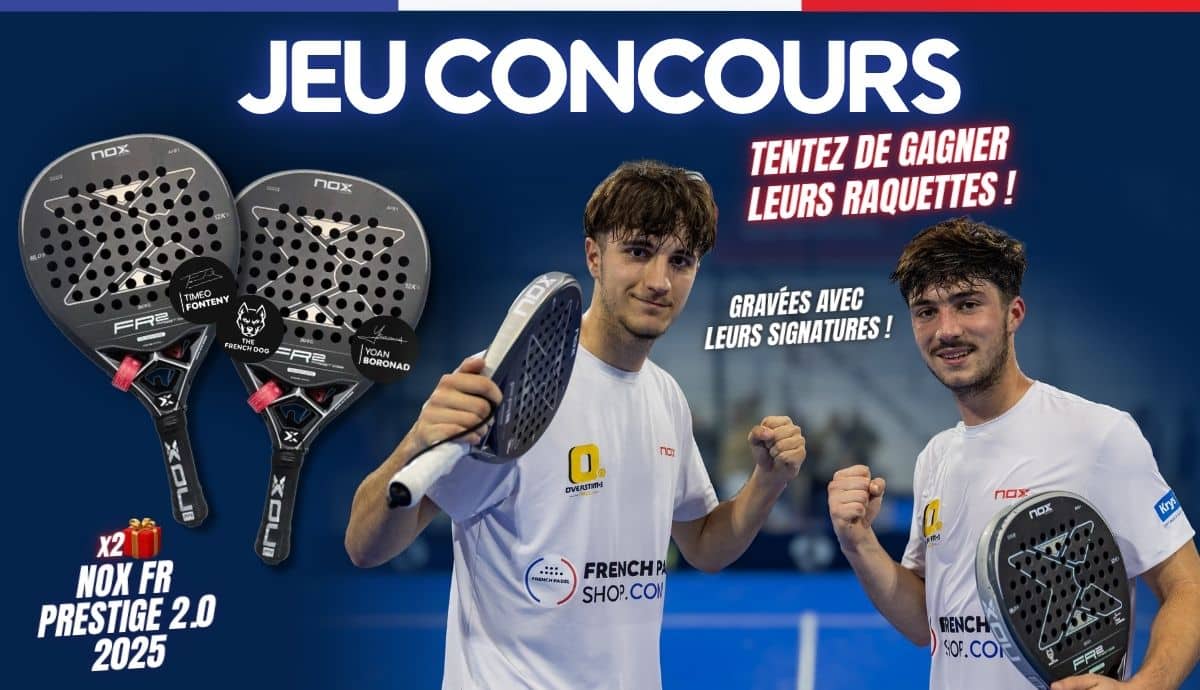 2 raquettes de padel Nox Fr Prestige 2.0 à gagner