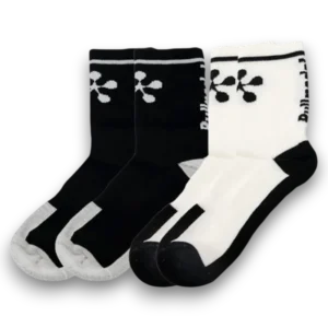 Chaussettes de padel Bullpadel BPP MR2603 pack 2 blanc/noir