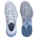 Chaussures de padel femme Lacoste AG LT Ultra bleue côté droit dessus/dessous