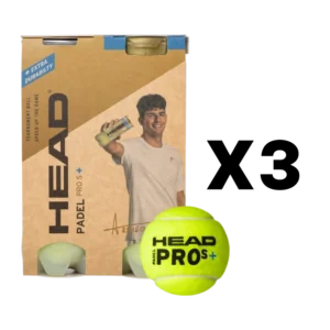 Lot de 3 bipacks de balles de padel Head Pro S+ (1)