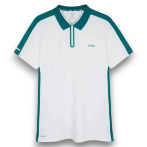 Polo Nox Pro homme 2026 blanc/vert ivoire face