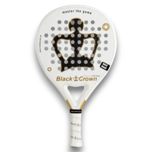 Raquette de padel Black Crown Piton white face