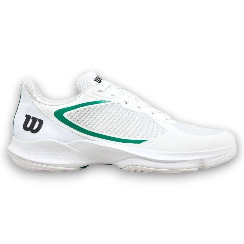 chaussure-de-padel-wilson-hurakn-lite-blanc-vert-cote-droit Chaussure de padel Wilson Hurakn Lite blanc/vert côté droit