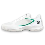 Chaussure de padel Wilson Hurakn Lite blanc/vert côté gauche
