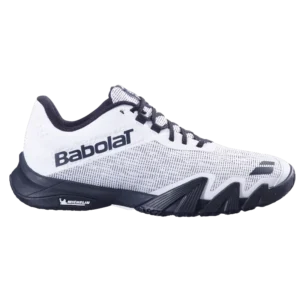 Chaussures de padel Babolat Jet Viva M blanc vue de coté