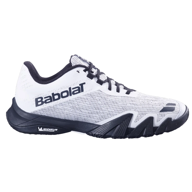 chaussures-de-padel-babolat-jet-viva-m-blanc-coté Chaussures de padel Babolat Jet Viva M blanc vue de coté